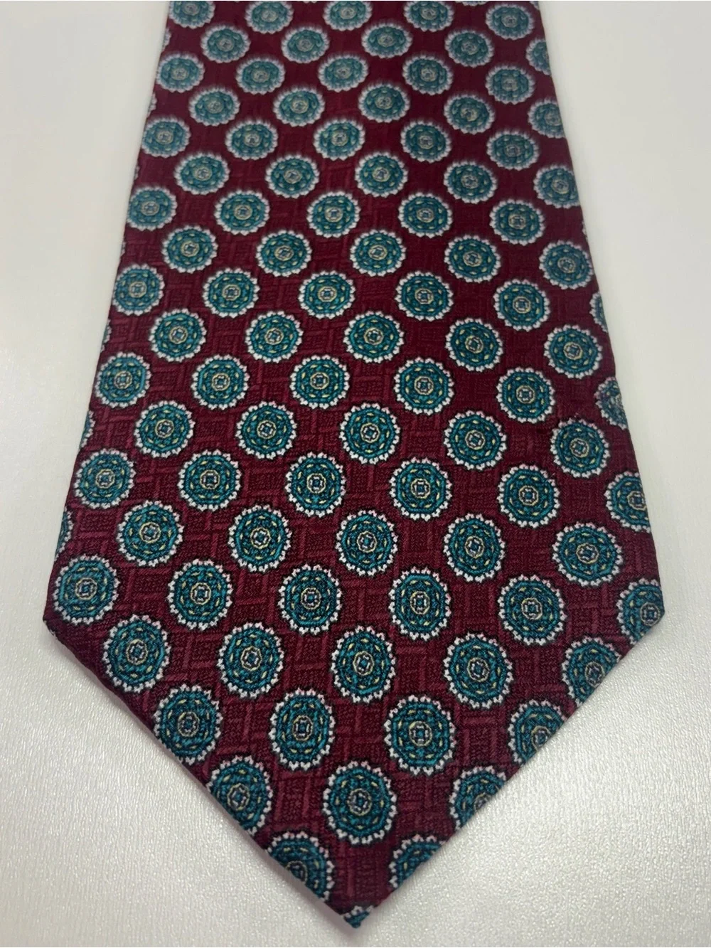 Vintage Courchevel by Damon Union Made Italian Silk Wide Tie Made USA
